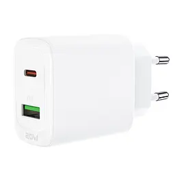 Зарядний пристрій Acefast A25 USB/ Type-C QC PD 20W білий - мініатюра 5