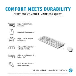 Комплект HP 230 Wireless UA White (3L1F0AA) - мініатюра 4