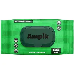 Вологі серветки Ampik Light антибактеріальні 66 шт. - мініатюра 2