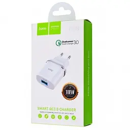 МЗП блочок 18W/3A/QC3.0 USB-A C12Q Hoco - мініатюра 2