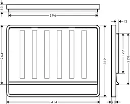 Сушка кухонна Hansgrohe F17 мобільна Stainless Steel 40962800 - мініатюра 2