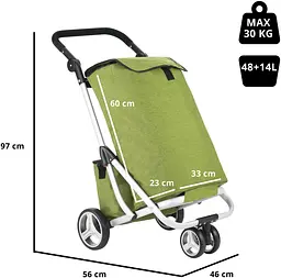 Сумка-візок ShoppingCruiser 3 Wheels Green (650071) - мініатюра 3