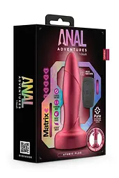 Анальна пробка Anal Adventures Matrix Atomic Plug 14.6 см (червоний) - мініатюра 5