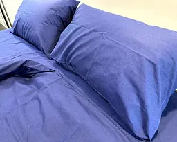 Постільна білизна LARA бязь Blue d11070e160 євро з простирадлом на резинці 160х200х25 - мініатюра 5