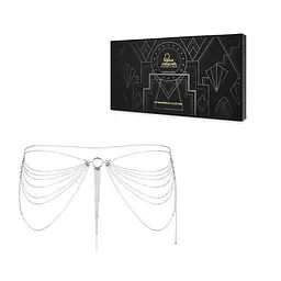 Ланцюжок трусики або ліф Bijoux Indiscrets Magnifique Waist Chain - silver, прикраса на тіло - миниатюра 4