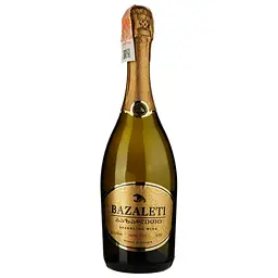 Вино игристое Bazaleti, белое, 12%, 0,75 л