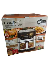 Аерофритюрниця LumaBella LB-60030 з конвекцією та таймером для смаження без олії 12л 2600 Вт Чорний - мініатюра 3