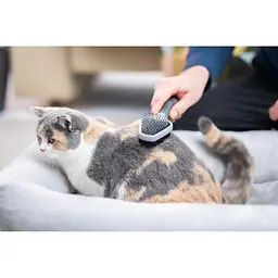 Гребінець-щітка FURminator для котів та собак двостороння з гумовою ручкою та захисними кульками - мініатюра 6