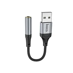 Аудiокабель HOCO LS36 Fresh external sound card USB to 3. 5 чорний
