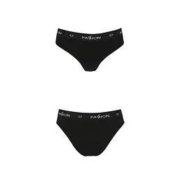 Трусики-сліпи з бавовни та еластаном Passion PS004 PANTIES S, black - мініатюра 5