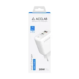 Зарядний пристрій ACCLAB AL-TC220 (1xUSB, 1xUSB-C) (1283126556494) - мініатюра 2