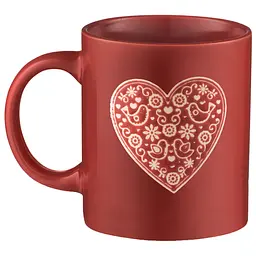 Чашка Ardesto Heart кераміка 320 мл червона (AR3074R) - мініатюра 3