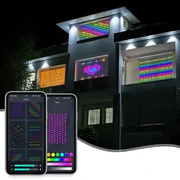 Гірлянда Штора від мережі 3х3 м 400LED RGB + пульт дистанційного керування, SF-1 / Розумна гірлянда з додатком на телефон - мініатюра 2