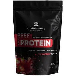 Протеїн Beef Protein, 700 грам Полуниця VitalHarmony fit0025978 - мініатюра 2