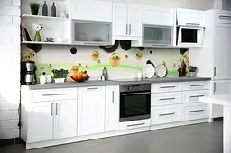 Кухонний фартух Рідке золото вінілова наклейка сфери кулі Абстракція Зелений 60х200 см Happy Pocket Z180889 - мініатюра 5