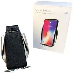Автотримач автоматичний S5 + бездротова зарядка - мініатюра 2
