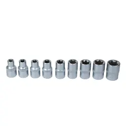 Набір насадок Torx 1/2" 9 шт на планці CrV SIGMA (6086961) - мініатюра 2