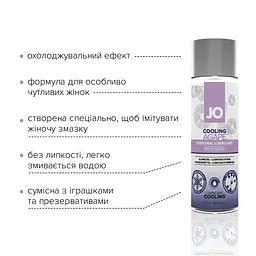 Охолоджувальна змазка JO AGAPE — COOLING (60 мл) без гліцерину, гліколю та парабенів - мініатюра 3