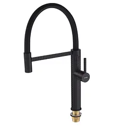 Змішувач для кухні Mixxus Premium Oliwer 017 Black з гнучким виливом MI6966 Чорний матовий - мініатюра 7