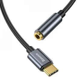 Перехідник аудіо Baseus L54 Type-C 3.5 мм (CATL54-0G) сірий - мініатюра 2