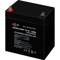 Акумулятор LogicPower AGM 12V (12V/5Ah/60Wh) (3861) [109907] - мініатюра 4