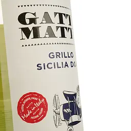 Вино Gatto Matto Grillo Sicilia, біле, сухе, 0,75 л - мініатюра 3