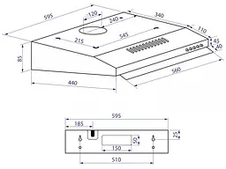 Вытяжка плоская Minola HPL 6200 BLF - миниатюра 10