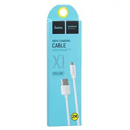 USB Cable Hoco X1 Rapid MicroUSB White 2m - мініатюра 2