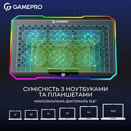Охолоджуюча підставка для ноутбука GamePro CP660 - мініатюра 8