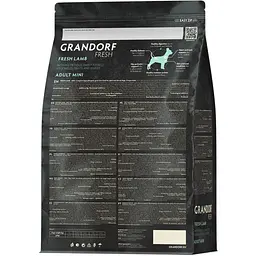 Сухий беззерновий корм для дорослих собак малих порід Grandorf Fresh Lamb & Sweet Potato Adult Dog Mini з ягням та бататом 1 кг - мініатюра 2