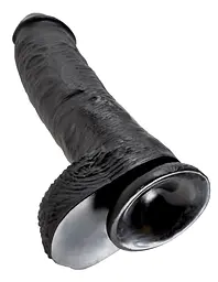 Фалоімітатор King Cock With Balls 10" 27 см чорний - мініатюра 4