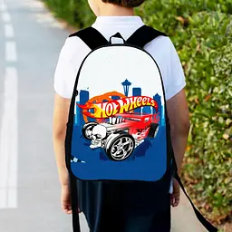 Рюкзак дитячий Хот Вілс "Hot Wheels" 34х27см, міський ранець для хлопчика з принтом (00397)