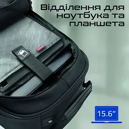 Рюкзак для ноутбука Promate 15.6" Compact-TR black (compact-tr.black) - мініатюра 4