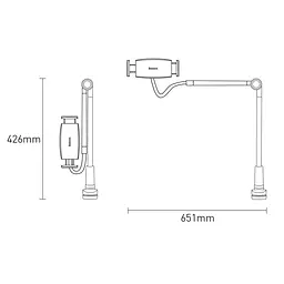 Тримач для планшета та смартфона Baseus Otaku Life Rotary (LUZQ000013) Grey - мініатюра 9