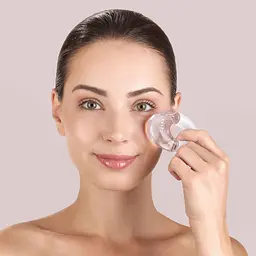 Масажер для очей GESKE Cool & Warm Eye Massager 7 в 1 пудровий - мініатюра 9