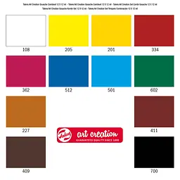 Гуашевий набір ArtCreation Combiset (12 кольорів х 12 мл + папір А4 та аксесуари), Royal Talens (8712079298661) - мініатюра 4