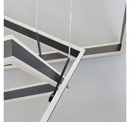 Велика квадратна LED-люстра Artlight 3153-80+60+40BK 375 Вт, 3 режими, пульт, 3 чорні рамки 80/60/40 см, від 30-40 м² - мініатюра 7