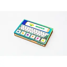 Іграшка-сортер PuzzleOK Абетка комп'ютер Puz-73913, 32 карточки дерев'яна - мініатюра 3