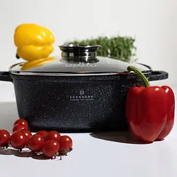 Каструля казан з антипригарним покриттям квадратна 6.5л зі скляною кришкою EDENBERG EB 8115 - мініатюра 4