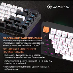 Клавіатура GamePro Red з Hot-Swap RGB Black дротова механічна (MK160B) - мініатюра 14