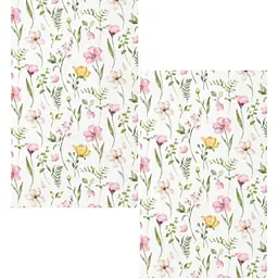 Набір рушничків для кухні Ardesto Spring Flowers білий 38 х 63 см 2 шт. (ART3863FL)
