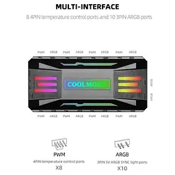 Контролер Coolmoon PWM ARGB controller (CM-PA1-W) White - мініатюра 8