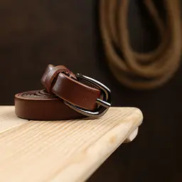 Гладкий шкіряний жіночий ремінь 20758 Vintage коричневий 119 см - мініатюра 8