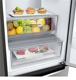 Холодильник з нижньою морозильною камерою LG GA-B509MMQM Платиново-сріблястий (GA-B509MMQM) - мініатюра 12