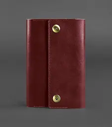 Шкіряний блокнот (Софт-бук) 5.0 бордовий
