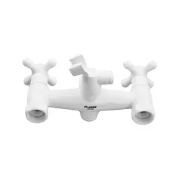 Змішувач для ванни з лійкою Plamix Pablo -140 Euro SET white PM0670 Білий - мініатюра 5