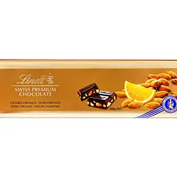 Шоколад Чорний Lindt Excellence Gold гіркий з апельсином та цілим мигдалем 300 г (7610400069267)