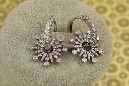 Сережки Xuping Jewelry зі зйомними сніжинками 2,3 см сріблясті - мініатюра 2