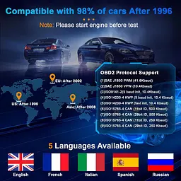Діагностичний автосканер Topdiag T200 OBD2 для легкових авто та вантажівок - мініатюра 5