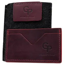 Жіночий шкіряний картхолдер GRANDE PELLE 9,5х6 см acs0025908 - мініатюра 4